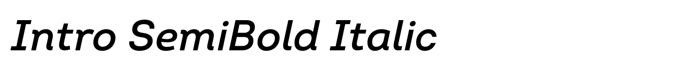 Intro SemiBold Italic